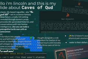 Qud洞穴是我们最喜欢的科学幻想Roguelike，您可以在15年的开发后，可以克隆，朋友和吃饭，在12月的早期进入